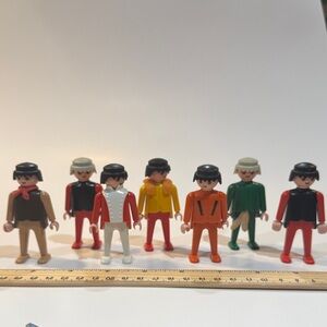 Vintage 1974 Geobra (playmobile) Colorful Toy Figures (lot 25)